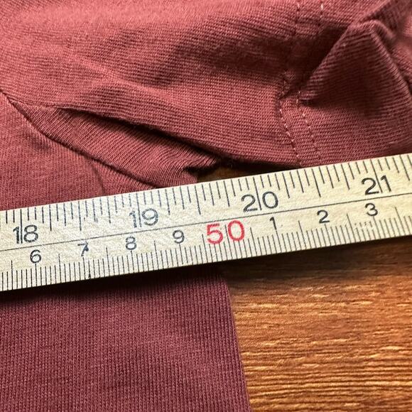 Merz B Schwanen T Shirt Womens 7 L Maroon Short Sleeve Crew Neck Luxury Germany - Picture 4 of 10